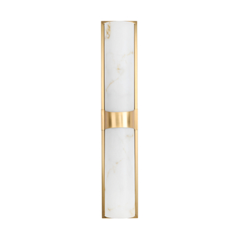 Wall lamp MURO LED white marble and brass 66 cm
