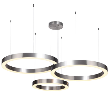 Pendant lamp CIRCLE 60+80+80 LED nickel