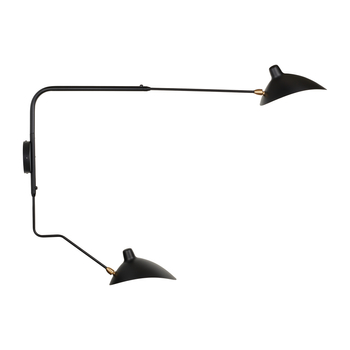 Wall lamp CRANE-2W S black 110 cm
