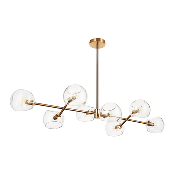 Pendant lamp COSMIC-8 gold 120 cm