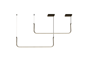 Pendant lamp MINIMA-2 LED black 120 cm