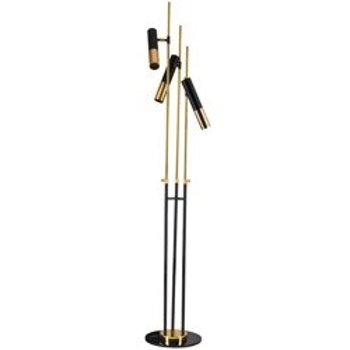 Floor lamp GOLDEN PIPE-3 black & gold 180 cm