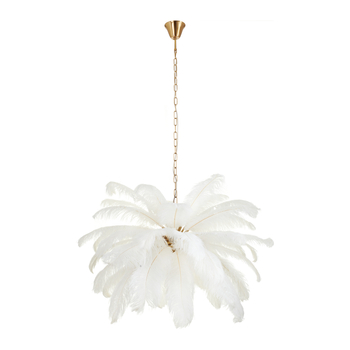 Lampa wisząca EMU pióra białe 100 cm