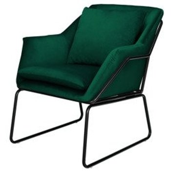Armchair FLUENCE velvet dark green