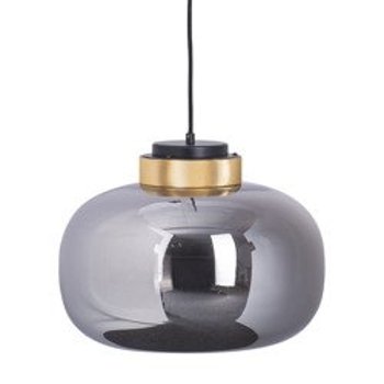 Pendant lamp BOOM LED grey & gold 25 cm