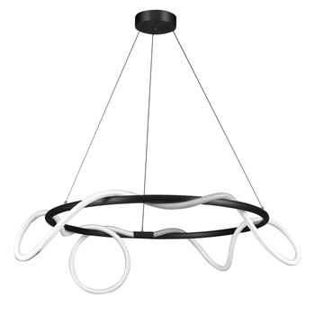 Pendant lamp FANTASIA ROUND LED black 60 cm