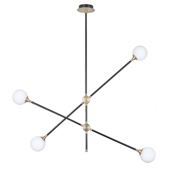Pendant lamp SPILLO black gold 92 cm