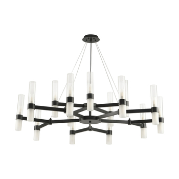 Pendant lamp CANDELA-15 black 120 cm