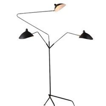 Floor lamp CRANE-3F black 210 cm
