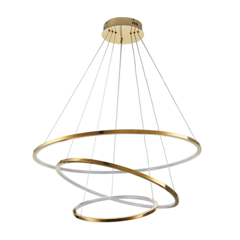 Pendant lamp CIRCLE SLIM  40+60+80 LED gold 40 cm + 60 cm + 80 cm