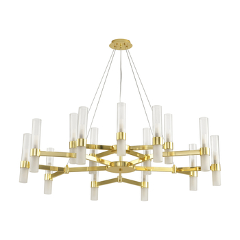 Pendant lamp CANDELA-15 gold 120 cm