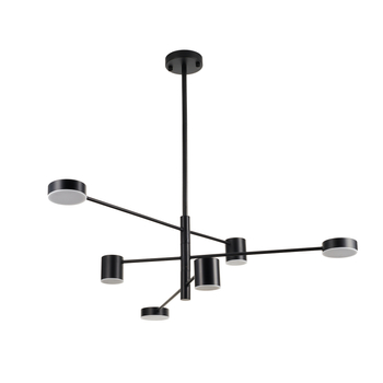 Pendant lamp CLEX - 6P LED black 100 cm