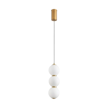 Lampa wisząca PERLA LED białe kule 12 cm