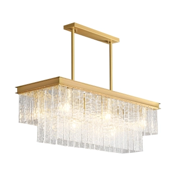 Pendant lamp ICELAND brass 100 cm