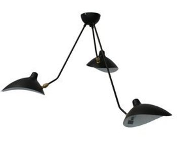 Pendant lamp CRANE-3P black