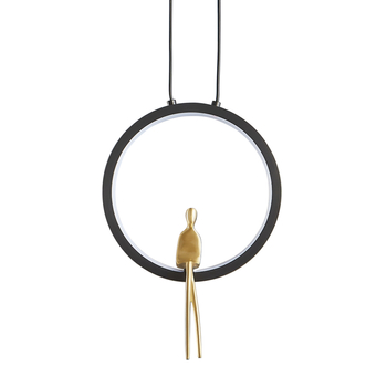 Pendant lamp AMICI LED black & gold 27 cm