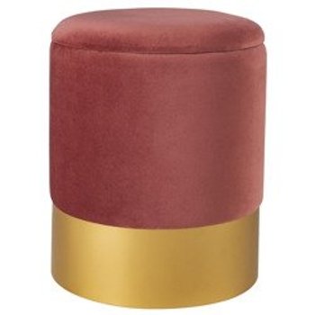 Stool VELVET dusty pink / size L