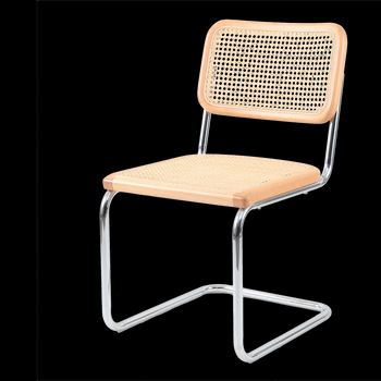 Chair VIENNA natural ratten + chrome