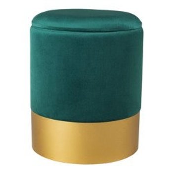 Stool VELVET dark green / size M
