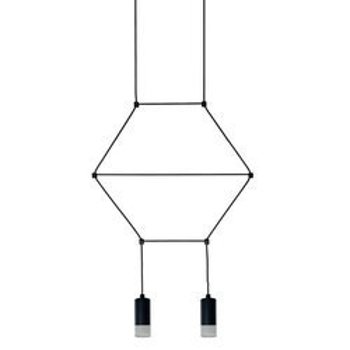 Pendant lamp LINEA-2 black 35 cm
