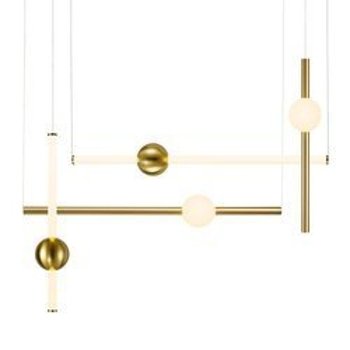 Pendant lamp O-LINE S-4 LED brass 79 cm