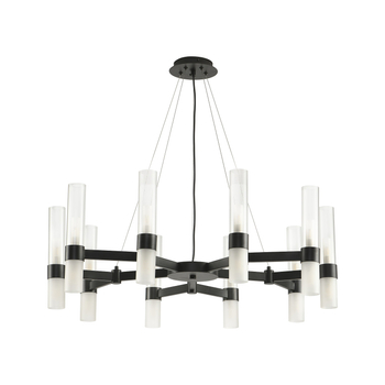 Pendant lamp CANDELA-10 black 85 cm