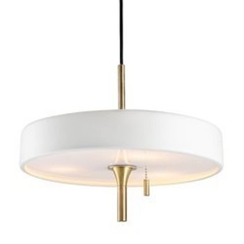 Lampa wisząca ARTDECO biało - złota 35 cm do salonu