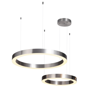 Pendant lamp CIRCLE 40+60 LED brushed brass