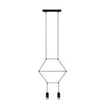 Pendant lamp LINEA-2 black 35 cm