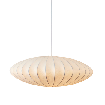 Pendant lamp SILK FLAT white 50 cm