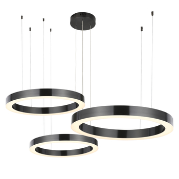 Pendant lamp CIRCLE 40+60+80 brushed titanium