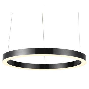 Pendant lamp CIRCLE 120 LED brushed titanium 120 cm