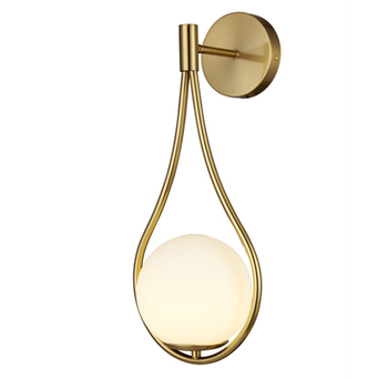 Wall lamp DROP white & gold 45 cm