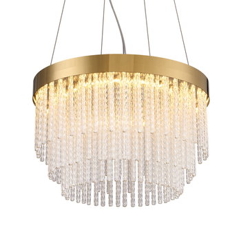 Pendant lamp GLORIA LED crystals gold 40 cm